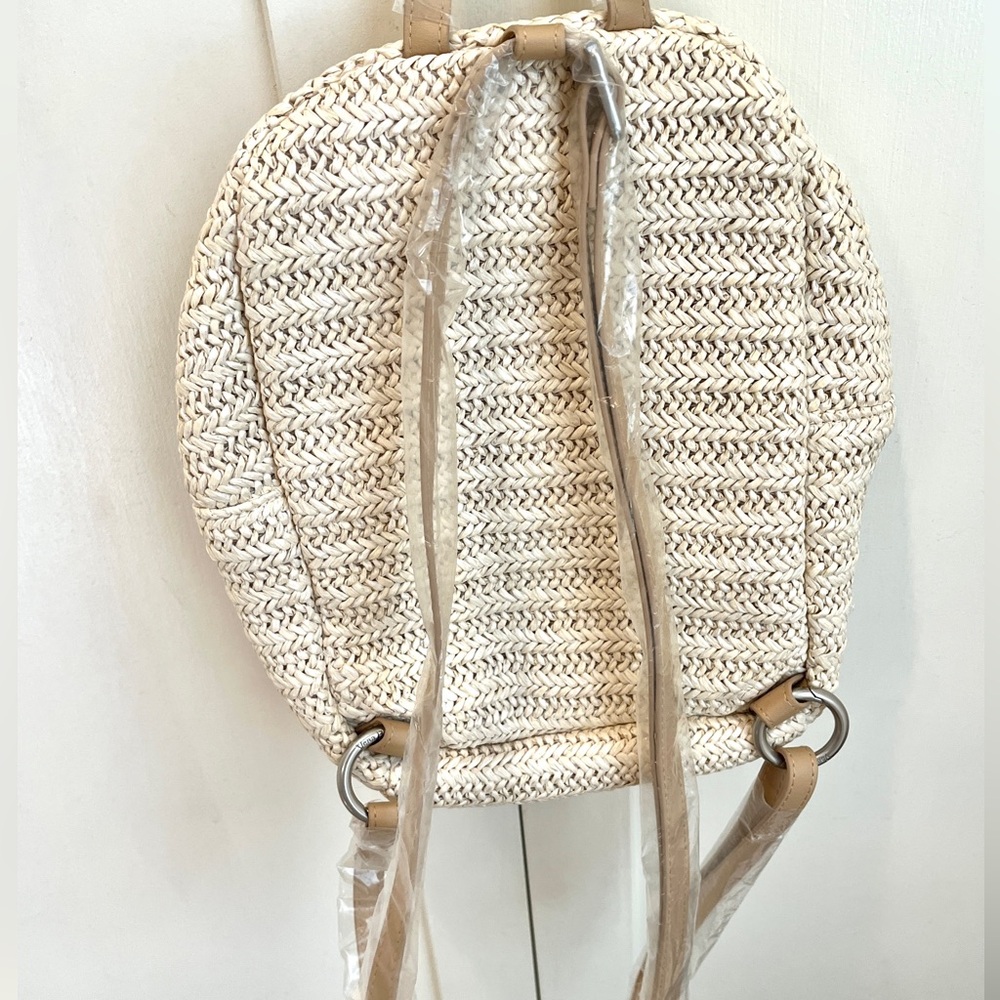 NWT!! Vera Bradley Light Natural Mini Straw Convertable Backpack Pink an… - Picture 4 of 10